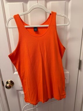 Vintage Lands’ End Unisex M orange 100% cotton tank top